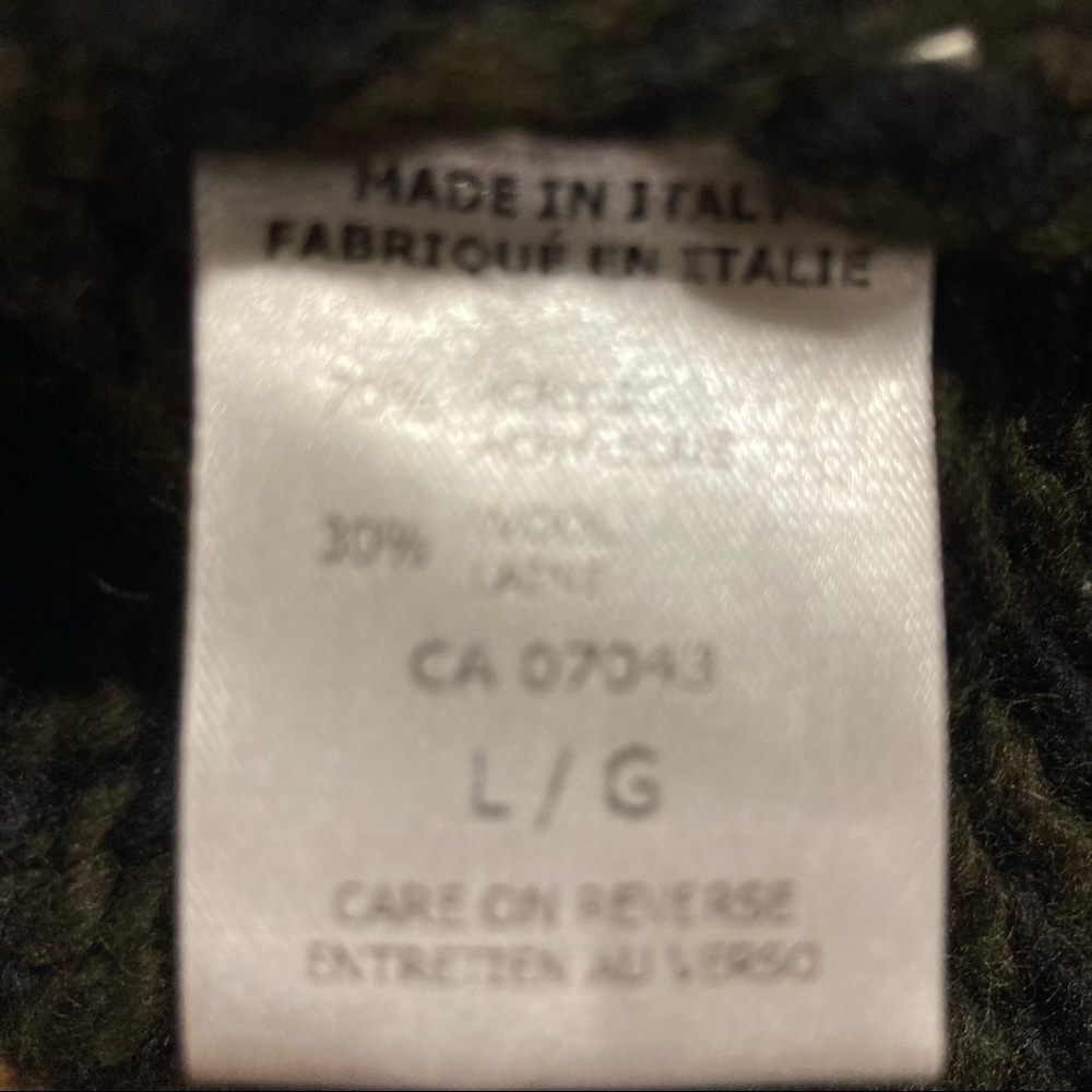 FILIPPO NOVELLI Sz L Wool  Blend Sailor Collar Sweater Thick Knit Super Soft - Picture 6 of 6